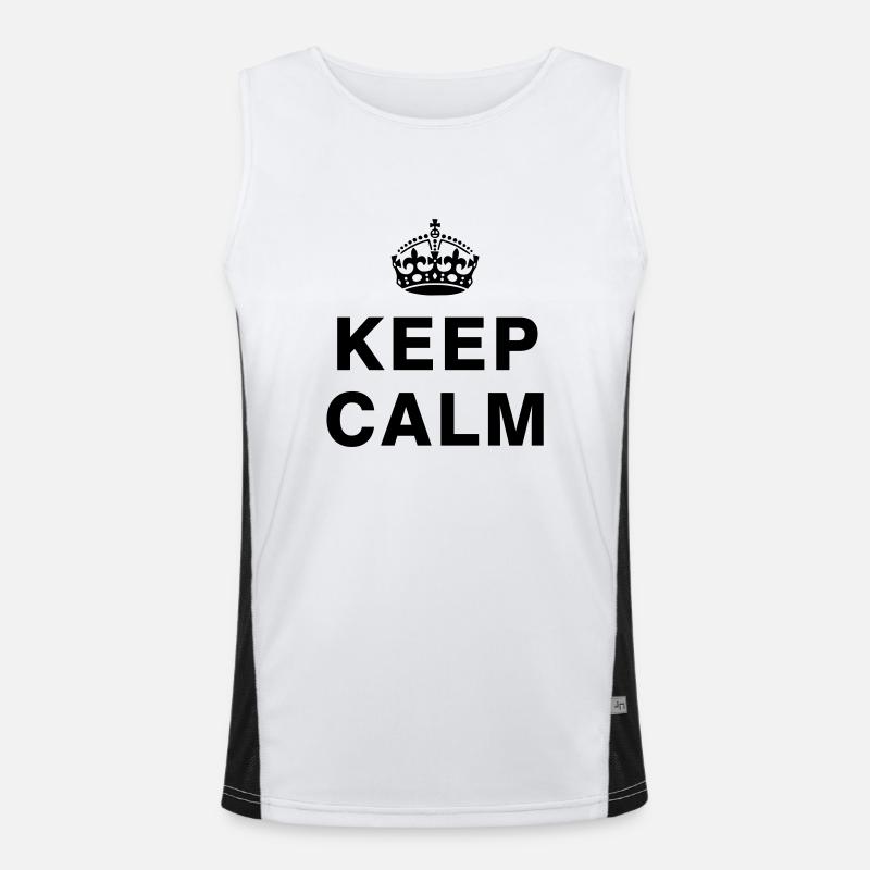 KEEP CALM Funktionelles Kontrast-Tank Top für Männer 