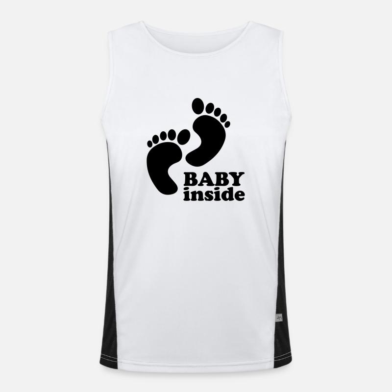 baby inside Funktionelles Kontrast-Tank Top für Männer 