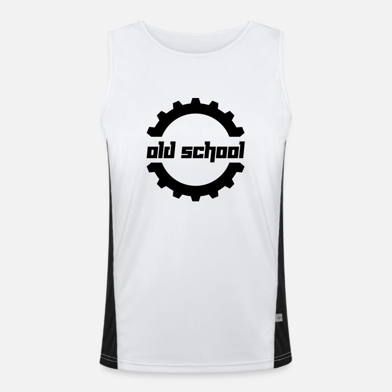 Old School (Vector) Men's Functional Contrast Tank Top 