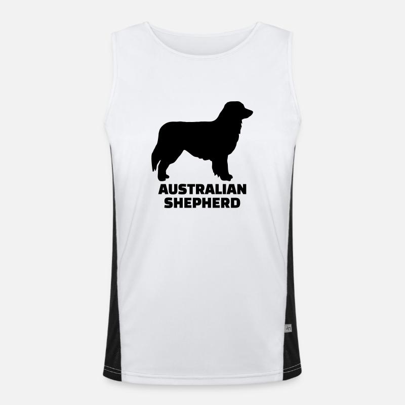 Australian Shepherd Funktionelles Kontrast-Tank Top für Männer 