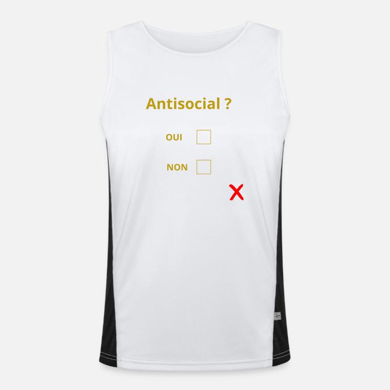 Asozial? Funktionelles Kontrast-Tank Top für Männer 