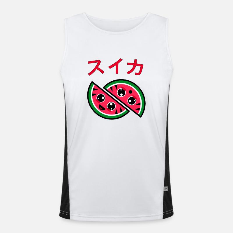 Pastèque suika mignon Débardeur respirant contrasté Homme 