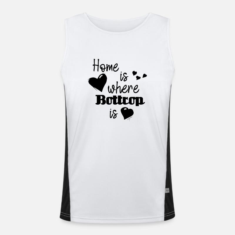 Zuhause in Bottrop - Home is where Bottrop is Funktionelles Kontrast-Tank Top für Männer 