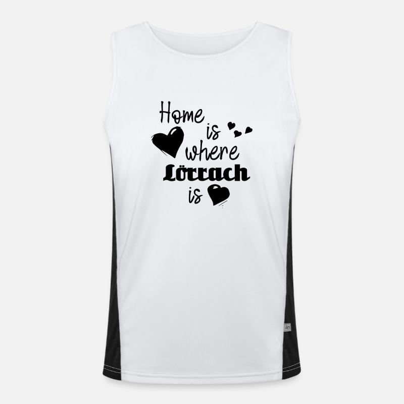 Zuhause in Lörrach - Home is where Lörrach is Funktionelles Kontrast-Tank Top für Männer 