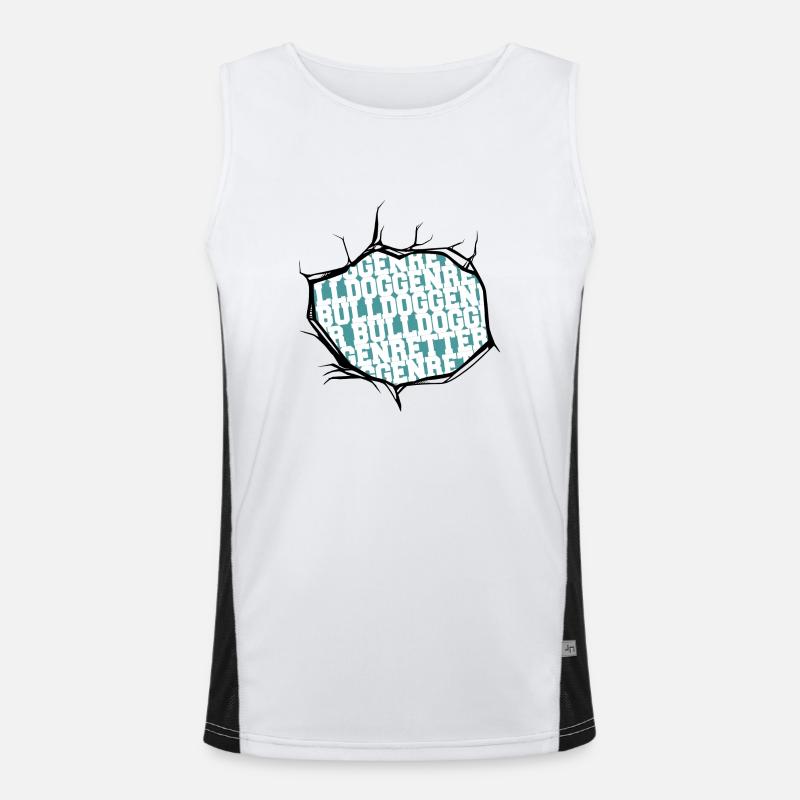 witzig statement pfote geburtstag hunderasse Funktionelles Kontrast-Tank Top für Männer 
