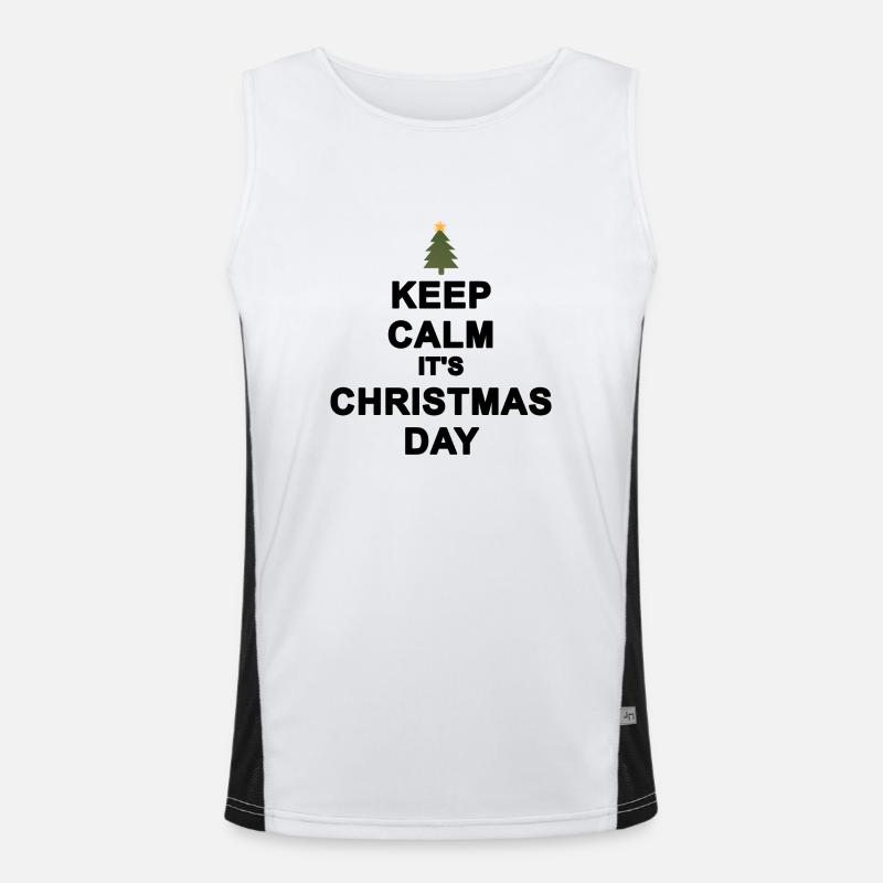 keep calm christmas Débardeur respirant contrasté Homme 