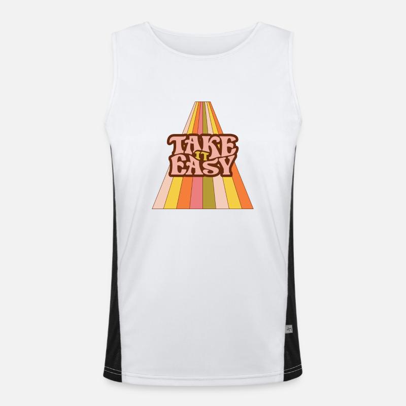 Take it Easy Funktionelles Kontrast-Tank Top für Männer 