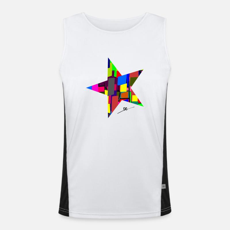 Stern Funktionelles Kontrast-Tank Top für Männer 