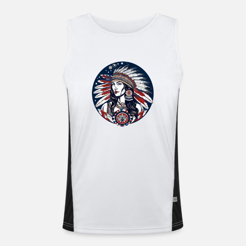 American folklore Men's Functional Contrast Tank Top 