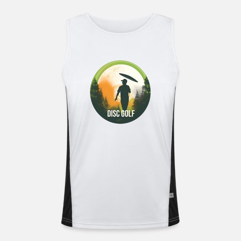 Disc Golf Design Funktionelles Kontrast-Tank Top für Männer 