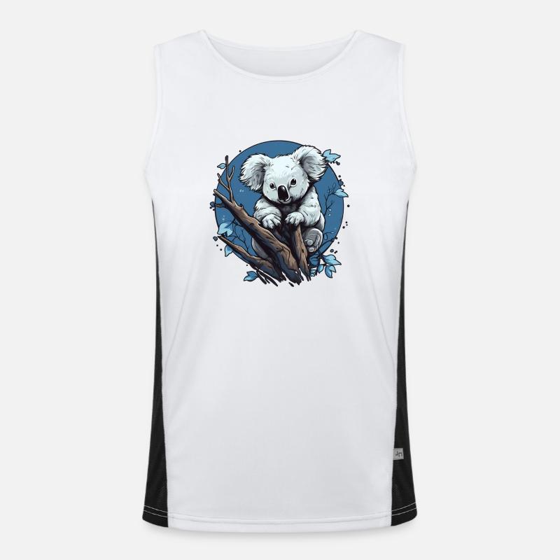 Süßer Koala Funktionelles Kontrast-Tank Top für Männer 