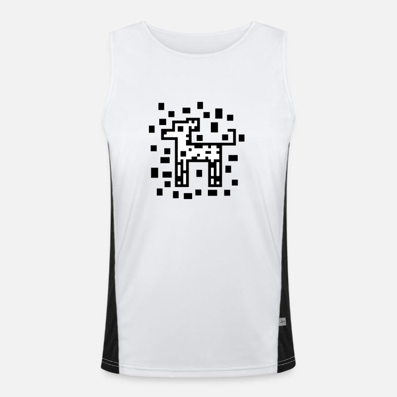 dalmatian pattern Men's Functional Contrast Tank Top 