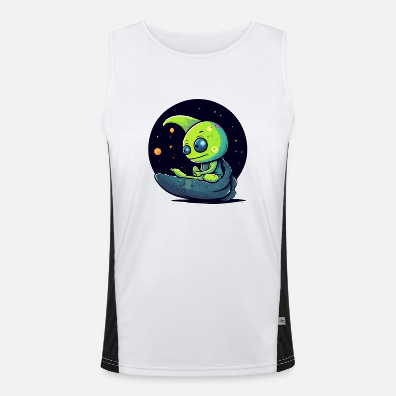 Mino der Außerirdische Funktionelles Kontrast-Tank Top für Männer 