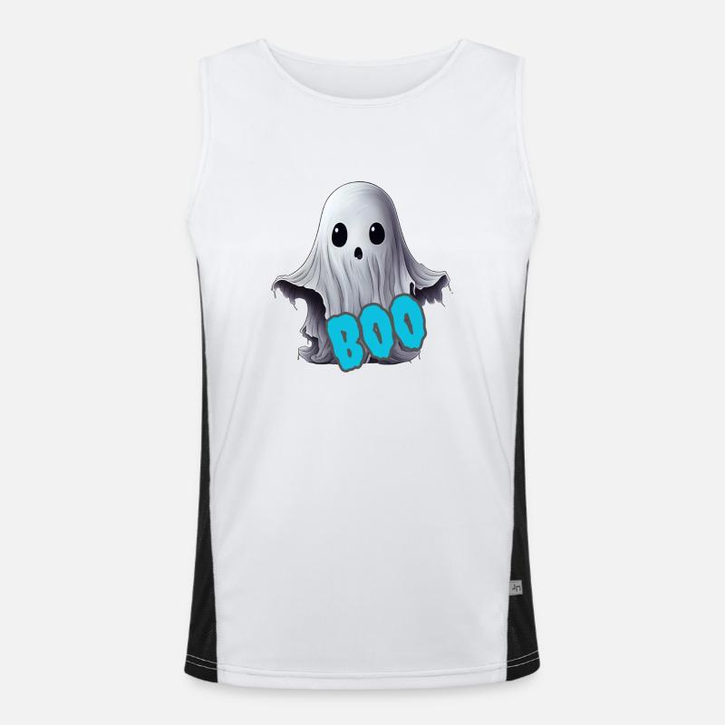 Boo der Geist Funktionelles Kontrast-Tank Top für Männer 