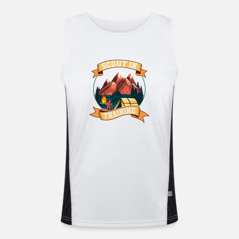 On the Scout Path: Training Mode Tee Men's Functional Contrast Tank Top 