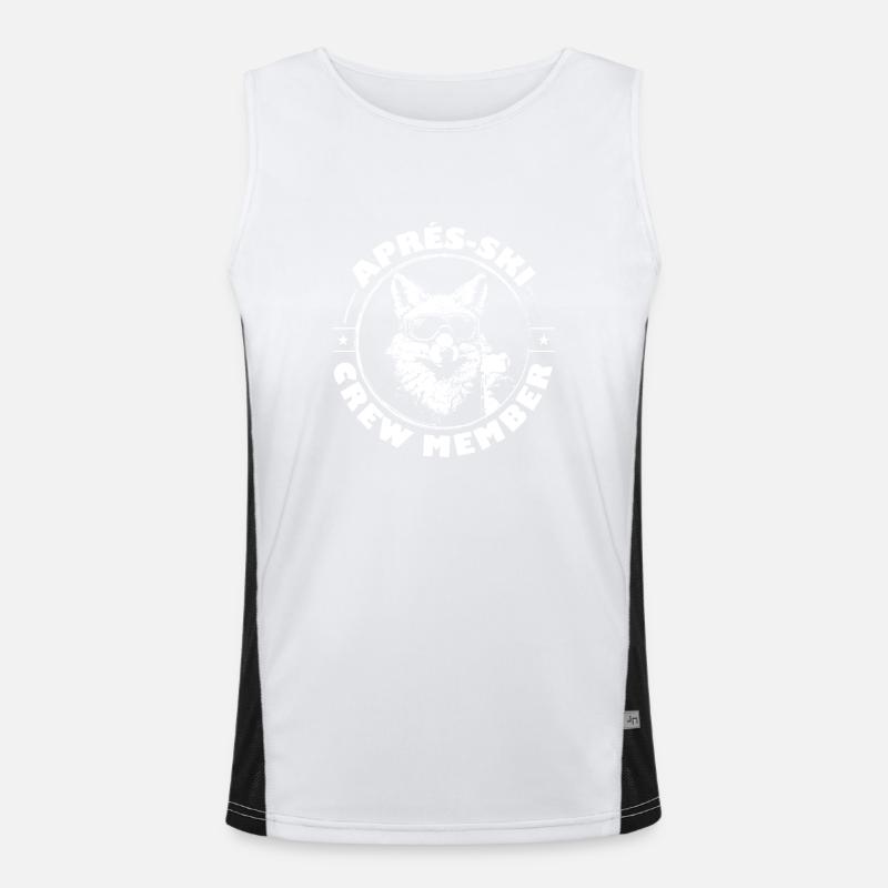 Fuchs Apres Ski Team Spruch Funktionelles Kontrast-Tank Top für Männer 