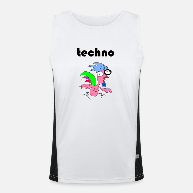 techno hahn Funktionelles Kontrast-Tank Top für Männer 
