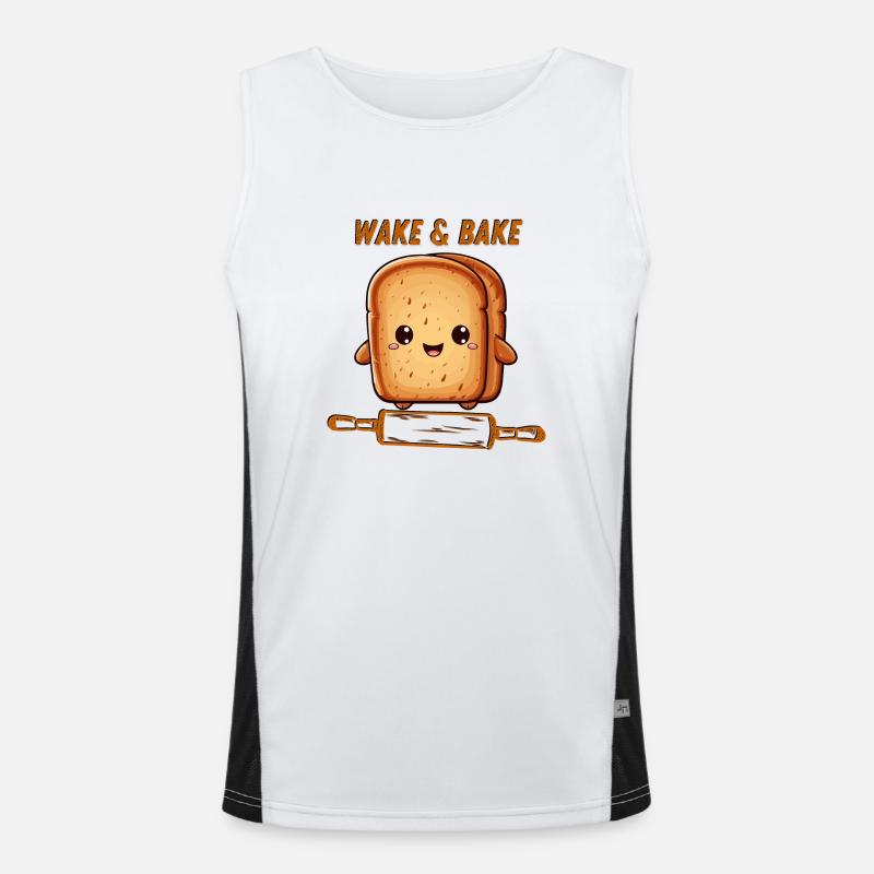wake bake Débardeur respirant contrasté Homme 