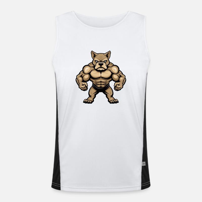Dog Comic Funktionelles Kontrast-Tank Top für Männer 