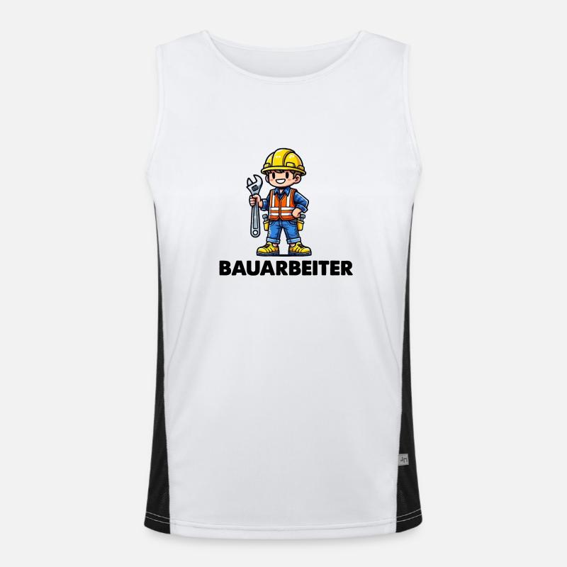 construction worker Men's Functional Contrast Tank Top 