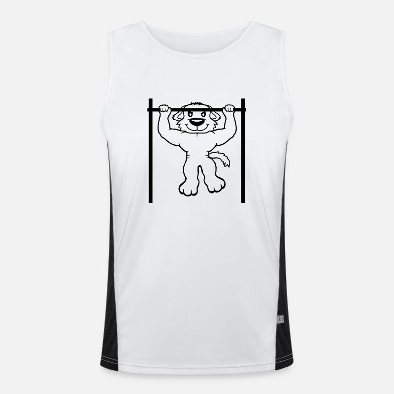 Dog Pull-ups Bar Muscles Gym Pull-Up Bar Men's Functional Contrast Tank Top 