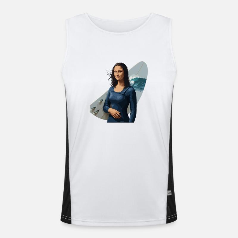 Mona Lisa surf babe Débardeur respirant contrasté Homme 