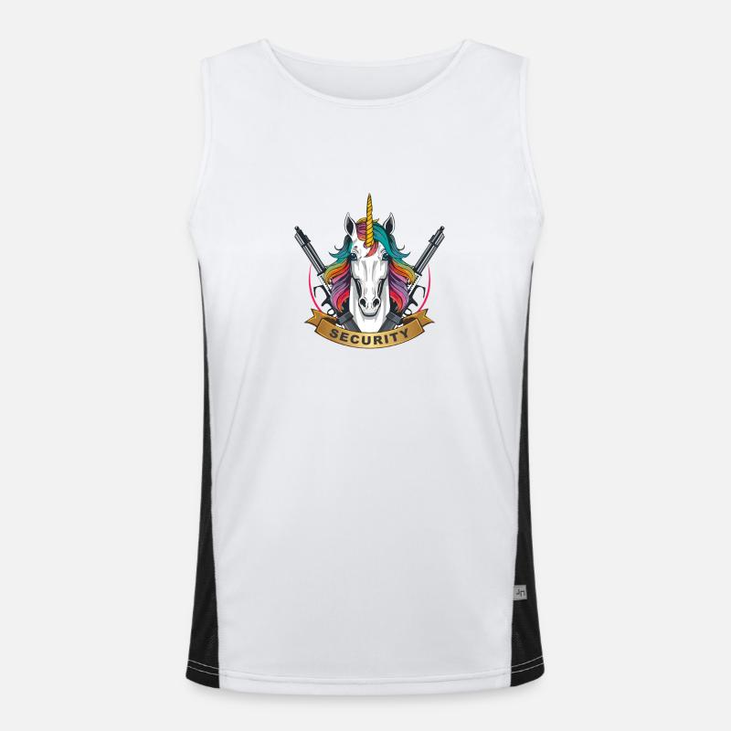 Unicorn Security Funktionelles Kontrast-Tank Top für Männer 