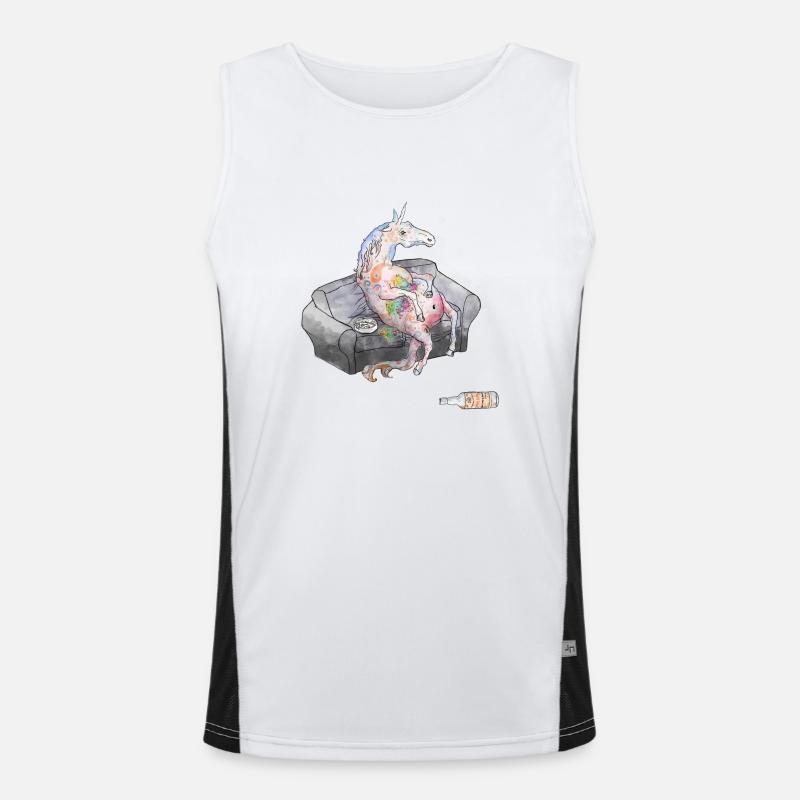 drunk_corn.png Funktionelles Kontrast-Tank Top für Männer 