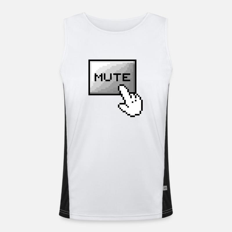 Classic Computer (Mute) Funktionelles Kontrast-Tank Top für Männer 