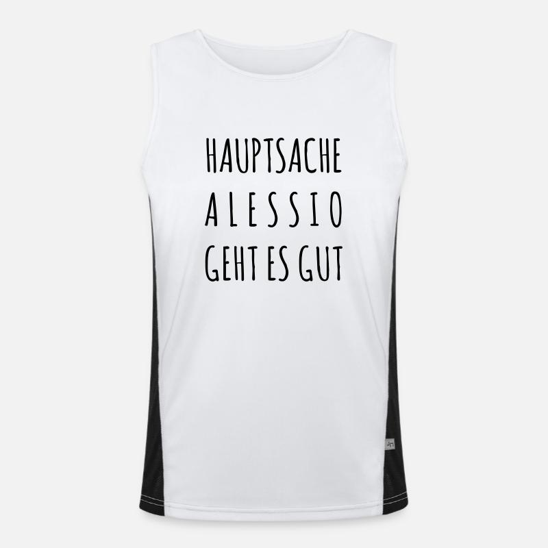 Hauptsache Alessio geht es gut Funktionelles Kontrast-Tank Top für Männer 