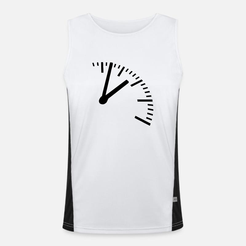 Zeit, Uhr Funktionelles Kontrast-Tank Top für Männer 