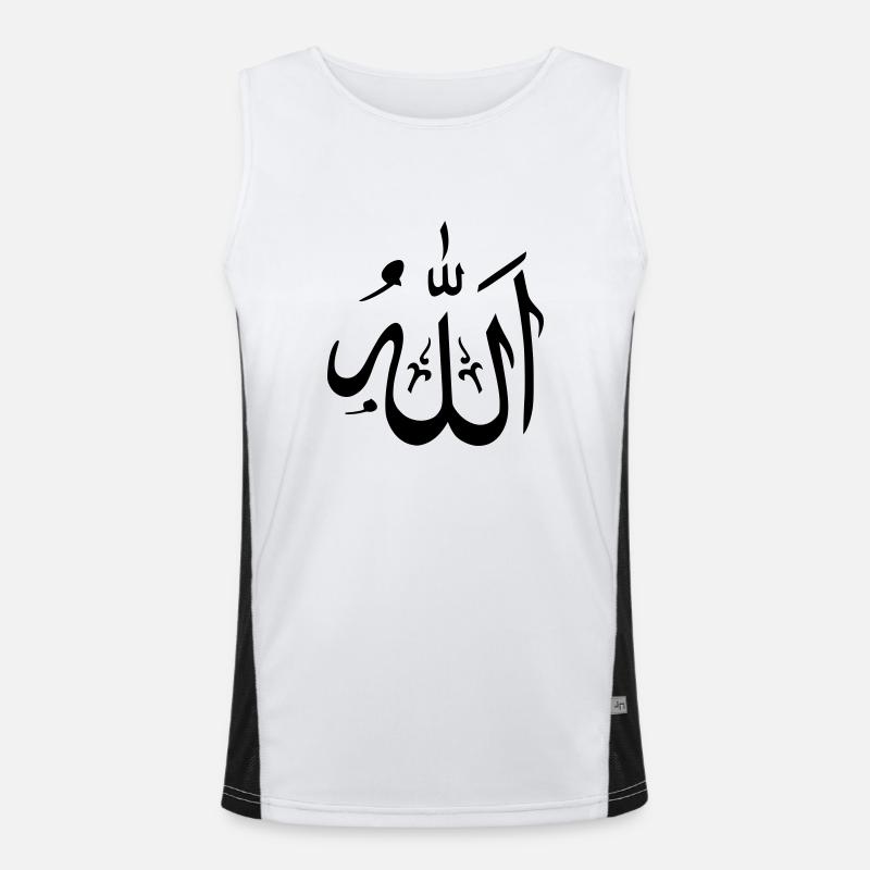 Allah Islam Funktionelles Kontrast-Tank Top für Männer 