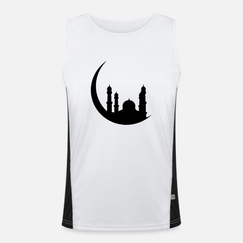 Mosquée de l'Islam Half Moon Orient Débardeur respirant contrasté Homme 