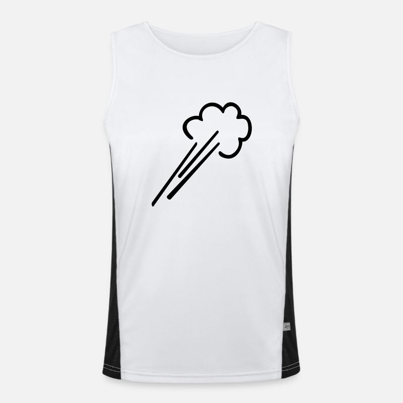 Luftstrom / wind blows (1c) Funktionelles Kontrast-Tank Top für Männer 