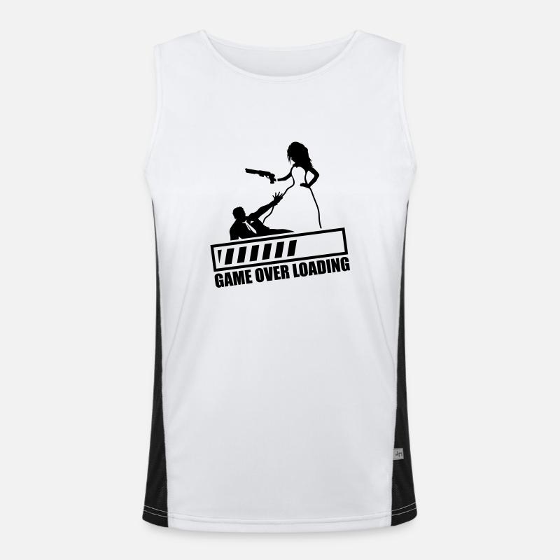 game_over_loading_fa1 - Men's Functional Contrast Tank Top  - white/black