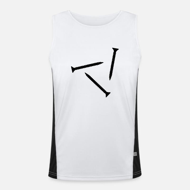 Schraube Funktionelles Kontrast-Tank Top für Männer 