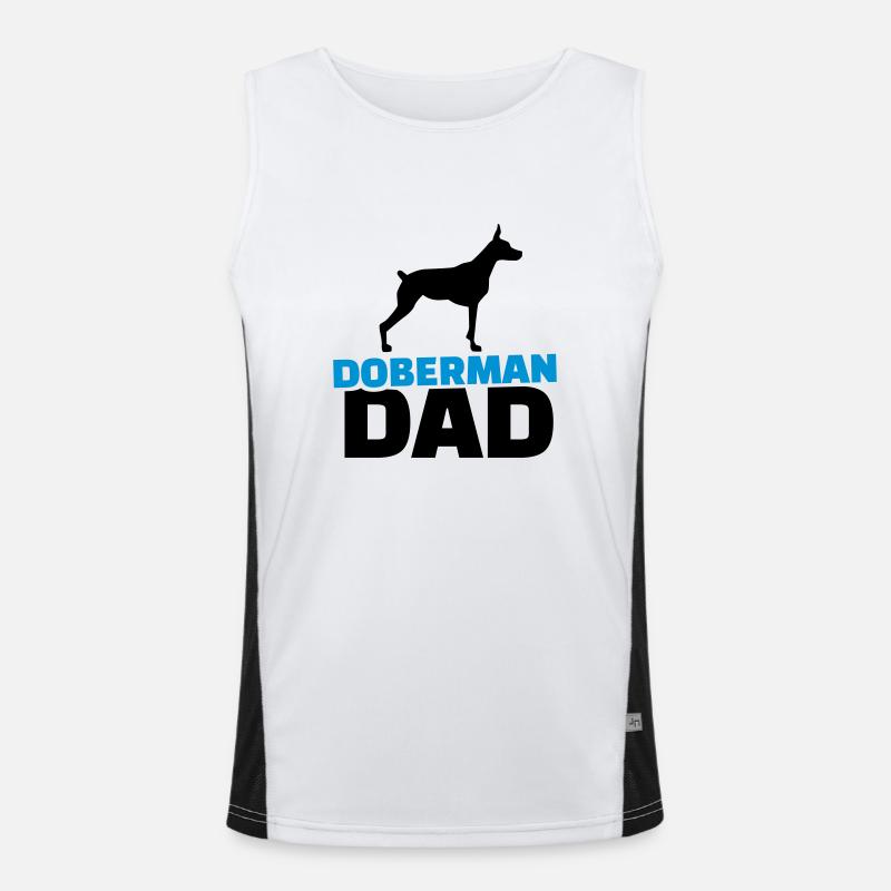 Dobermann Funktionelles Kontrast-Tank Top für Männer 