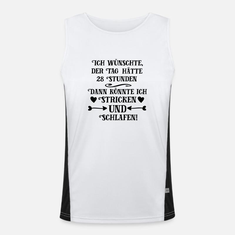 Stricken und Schlafen Funktionelles Kontrast-Tank Top für Männer 