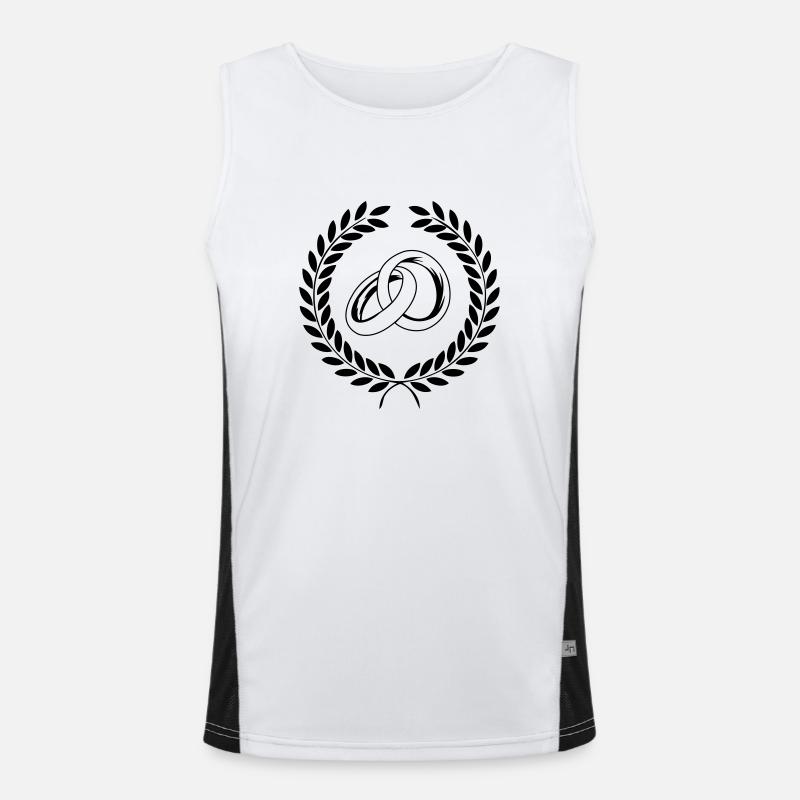 eheringe_003 - Men's Functional Contrast Tank Top  - white/black