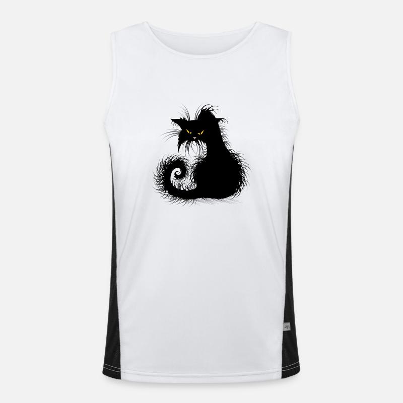 Chat rue chats gueule de bois noir mal malade Débardeur respirant contrasté Homme 
