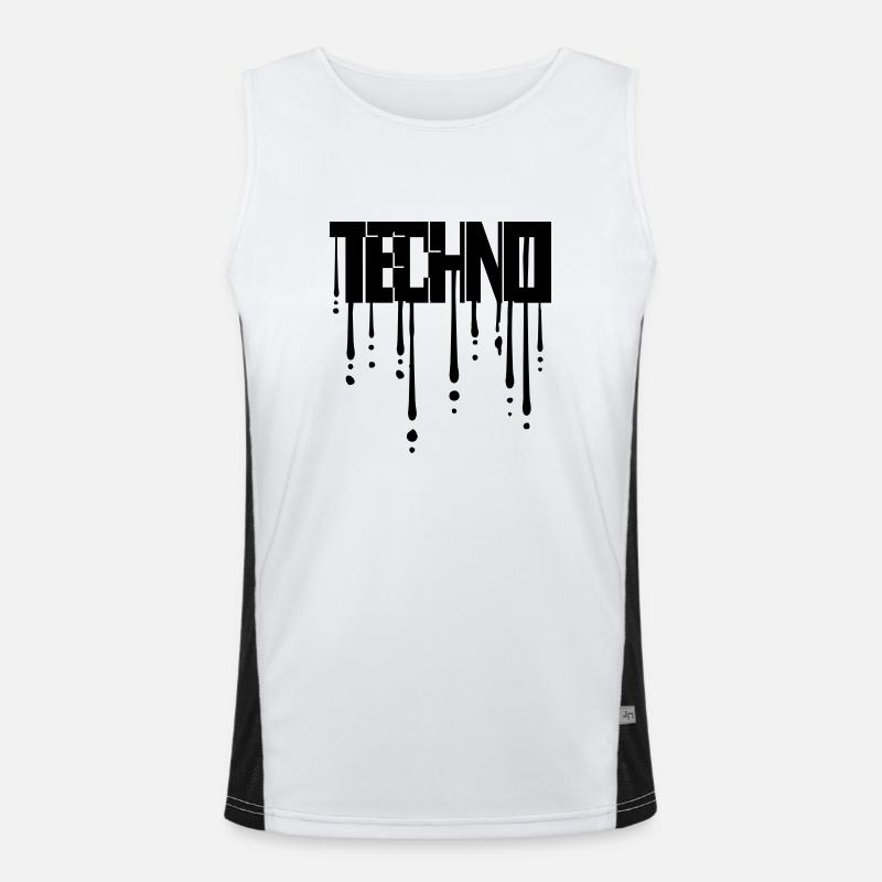 Gouttes de techno graffiti Débardeur respirant contrasté Homme 