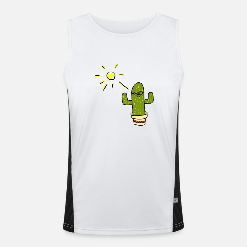 Cactus cactus soleil d'été Débardeur respirant contrasté Homme 