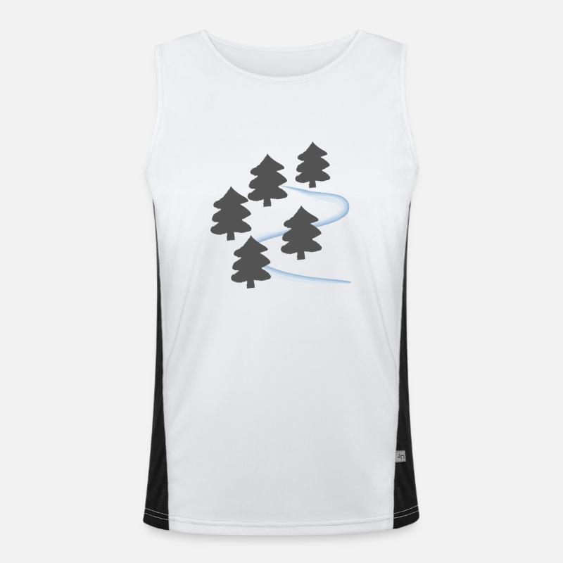 Forêt et rivière Débardeur respirant contrasté Homme 