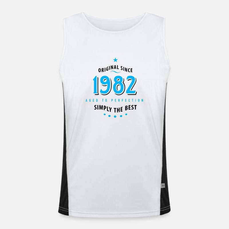 Original seit 1982 Geburtstag simply the best Star Funktionelles Kontrast-Tank Top für Männer 
