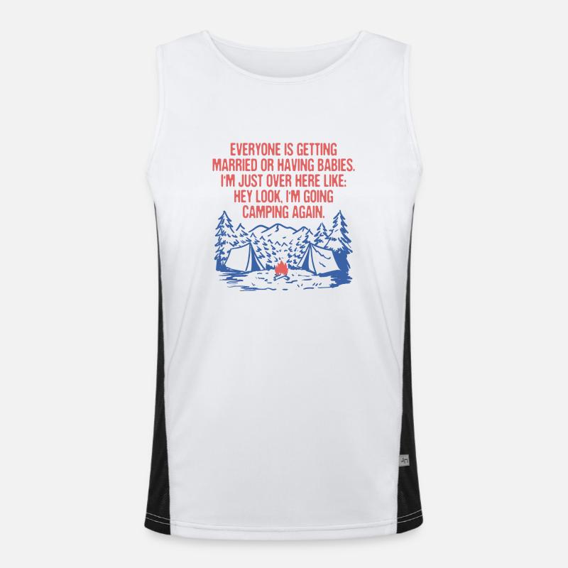 Everyone is Getting Married Camping Sarcastic Funktionelles Kontrast-Tank Top für Männer 