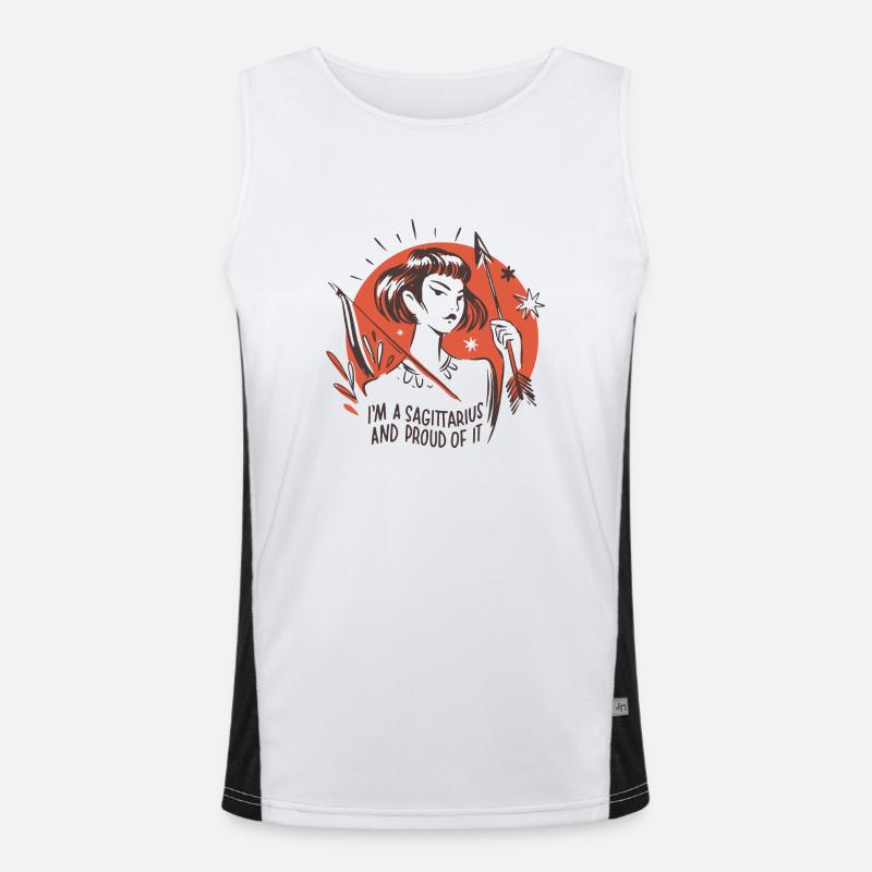 sagittarius Funktionelles Kontrast-Tank Top für Männer 
