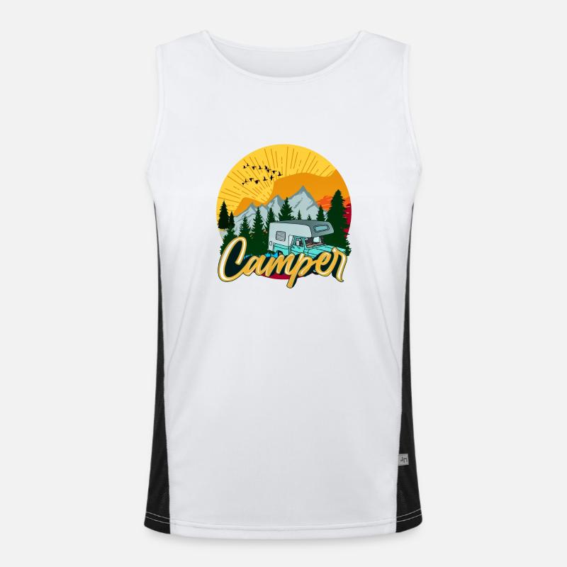 Camper Funktionelles Kontrast-Tank Top für Männer 