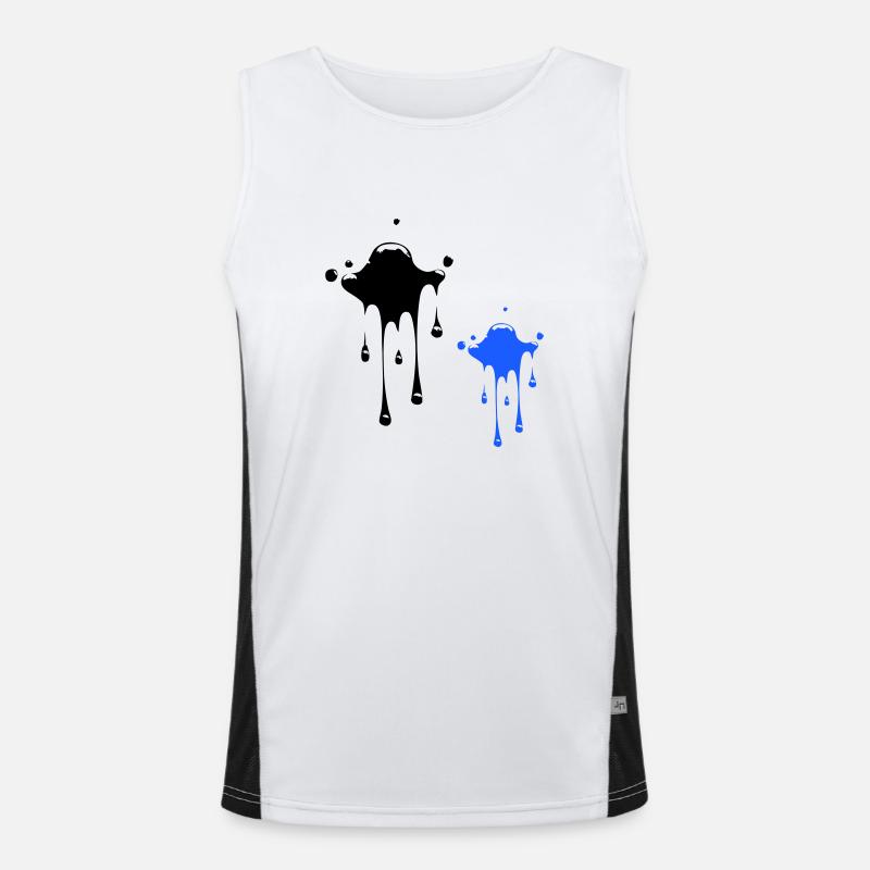 Fleck Klecks Funktionelles Kontrast-Tank Top für Männer 