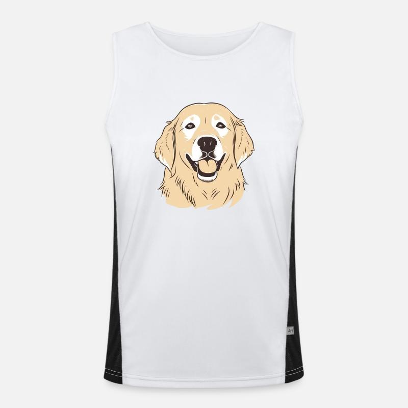Golden Retriever Funktionelles Kontrast-Tank Top für Männer 