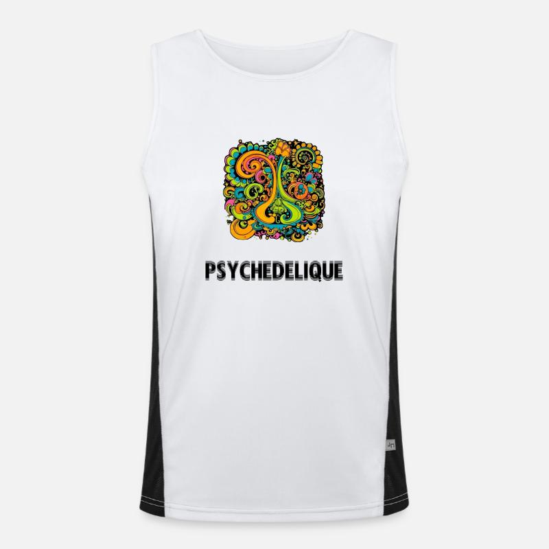Psychedelic Men's Functional Contrast Tank Top 